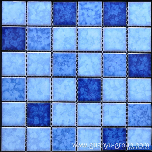 Snowflake Pattern Color Mixed Porcelain Mosaic